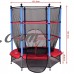 Costway Youth Jumping Round Trampoline 55'' Exercise W/ Safety Pad Enclosure Combo Kids   